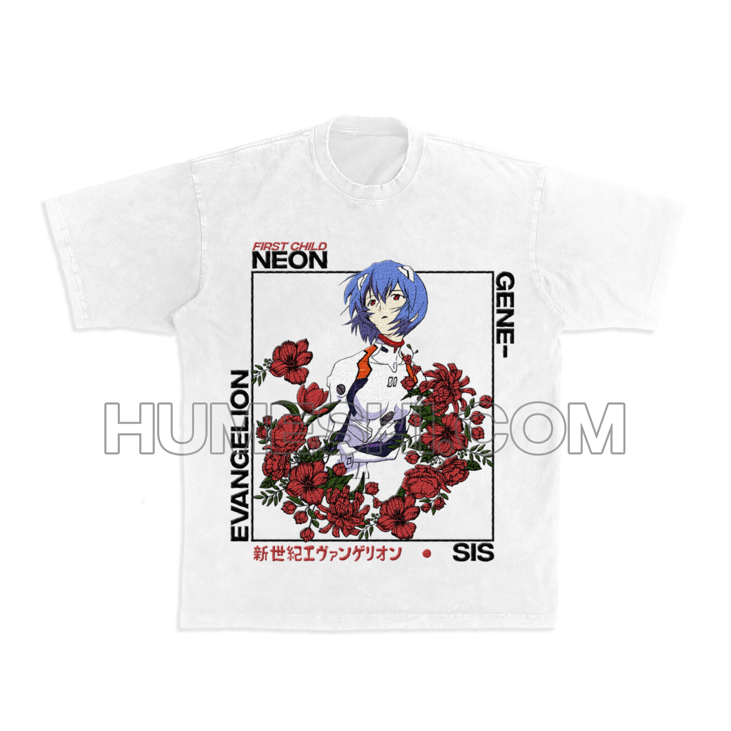 Rei Ayanami Shirt, Neon Genesis Evangelion, Anime T-Shirt
