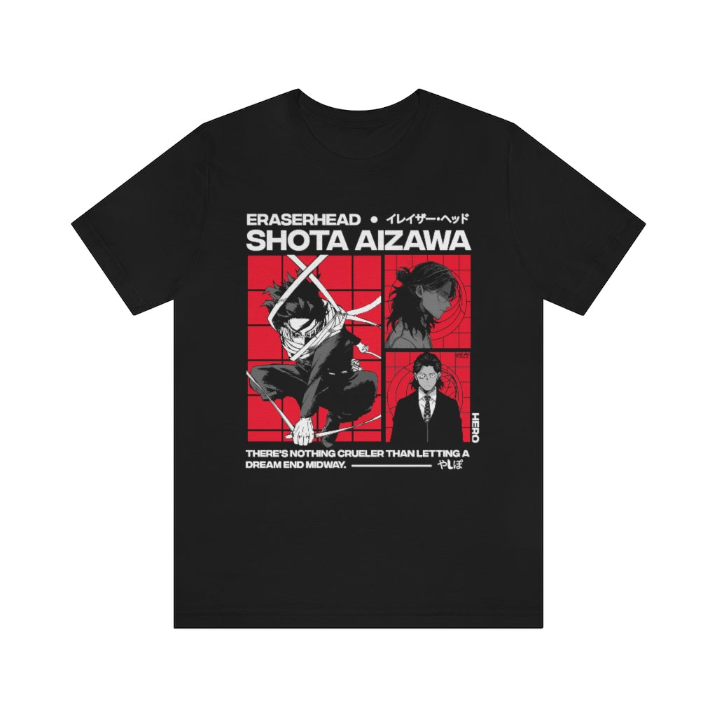 Aizawa T-Shirt, Anime Shirt, My Hero Academia, Boku no Hero, BNHA, Shota Aizawa, Aesthetic Clothing, Unisex - Yalpoxhume